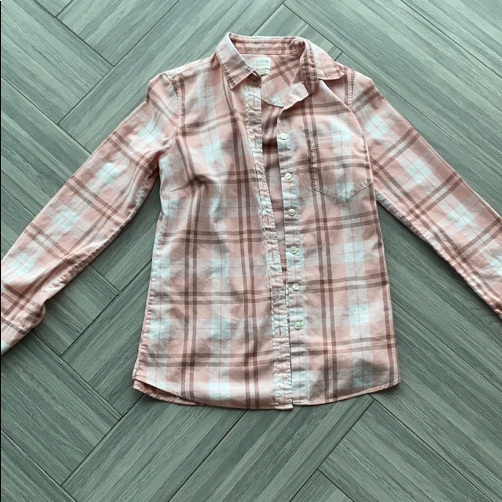 J.Crew pink flannel